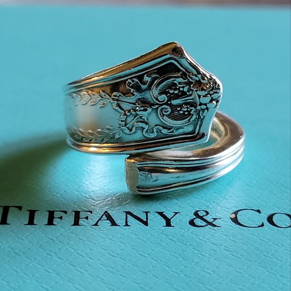 1909 Tiffany & Company Winthrop Spoon Ring in Sterling Silver #3